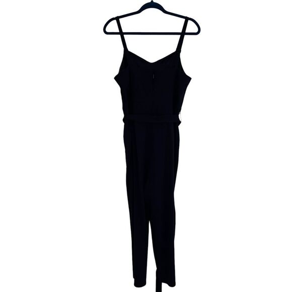 Torrid Black Sleeveless Ponte Knit Self Tie Jumpsuit 2X - Picture 4 of 7